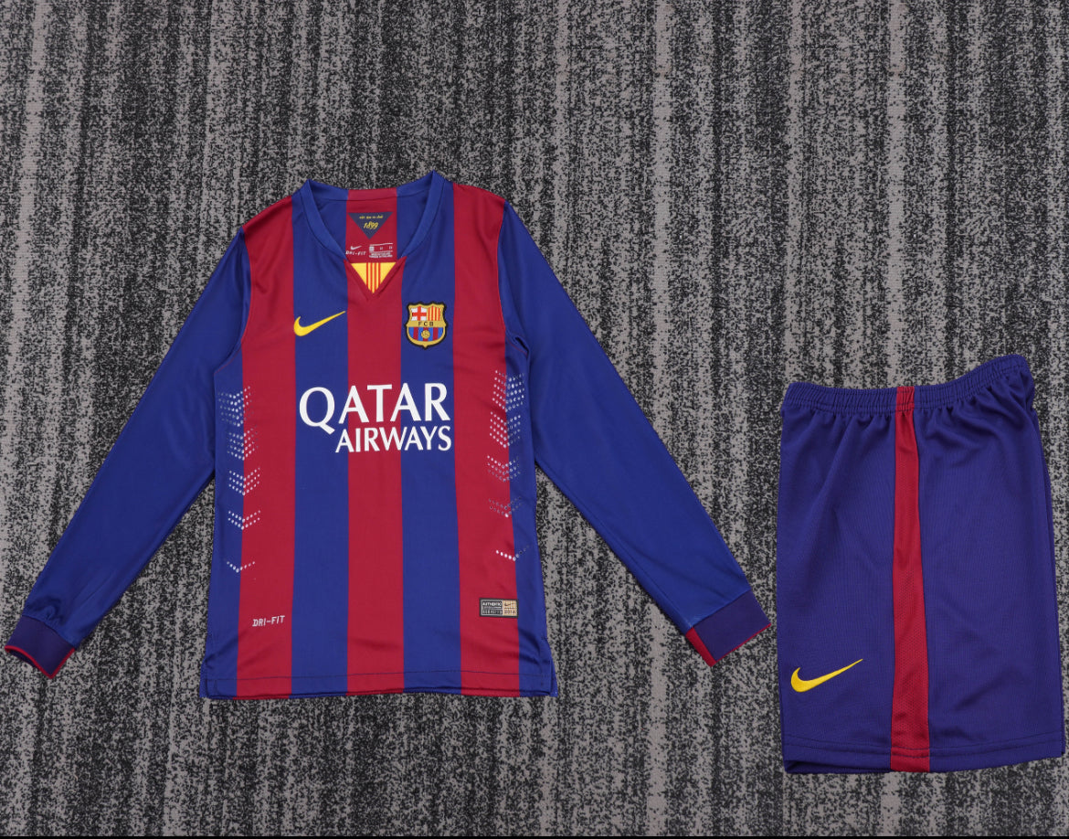 Long-sleeved shirt + retro Barcelona shorts 14/15