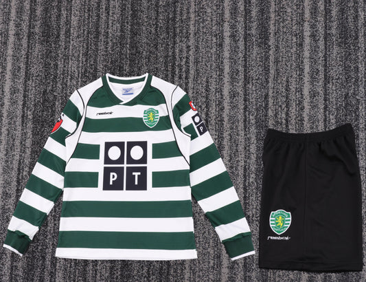 חולצה ארוכה + מכנסיים רטרו ספורטינג ליסבון 01/02