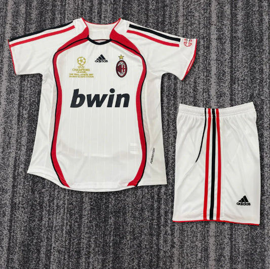 חולצה + מכנסיים מילאן רטרו 06/07 (MALDINI #3) פאטצ ליגת האלופות עד 4 ימי עסקים